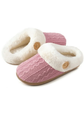 Buy JoWebb Ladies House Slippers Fluffy Faux Fur Open Toe Memory
