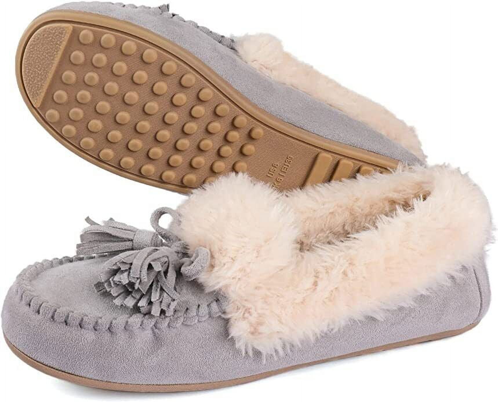 Fuzzy sales moccasin shoes
