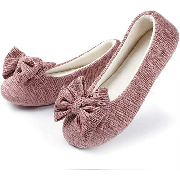 ULTRAIDEAS Women's Lightweight Bow-knot Ballerina Slippers House shoes