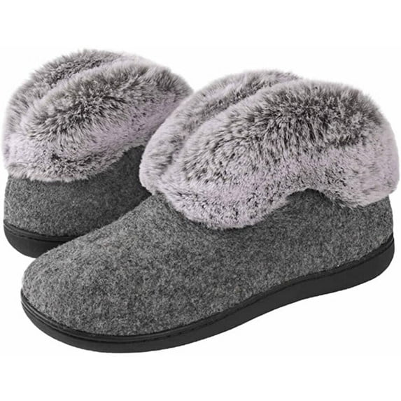 ULTRAIDEAS Womens Bootie Slipper Memory Foam Closed Back House Shoes Indoor Outdoor