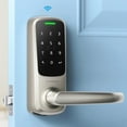 thumbnail image 1 of ULTRALOQ Latch 5 World's First Built-in WiFi Smart Lock with NFC, 5-in-1 Keyless Entry with App Control, Smart Door Handle Lock with Touch Digital Keypad, Satin Nickel C94, 1 of 3