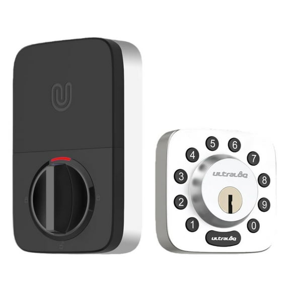 ULTRALOQ U-Bolt Series Wi-Fi 5-In-1 Keyless Entry Smart Lock with Anti-Peep Tactile Keypad and Smartphone Control (Silver)