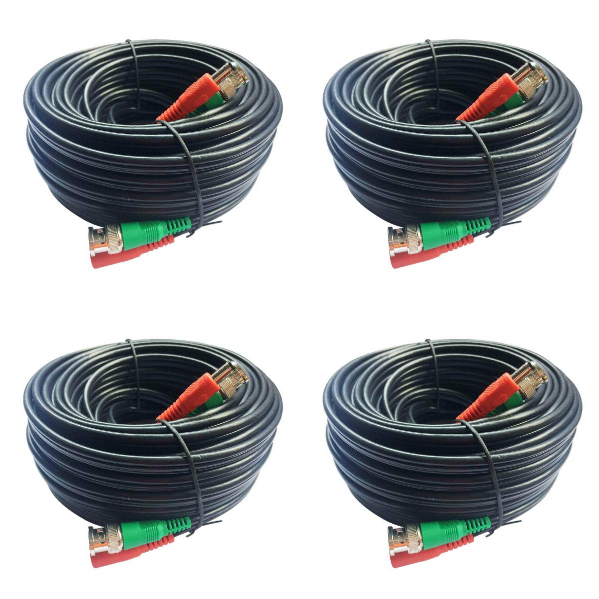 ULTRAPOE 4 pcs of 100 ft for Security Camera System CCTV Video Power Cable BNC RCA Cord Wire - image 1 of 1