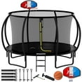 ULTRAPOWER SPORTS Trampoline with Enclosure Net, Basketball Hoop and