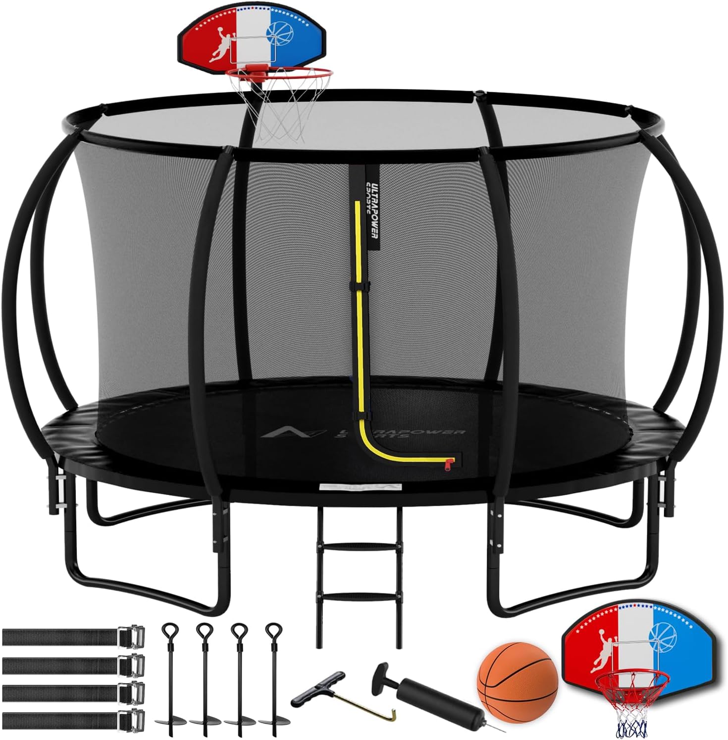 ORCC Kids Trampoline 15FT 14FT 12FT 10FT Basketball Trampoline Maximum