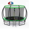 thumbnail image 1 of ULTRAPOWER SPORTS Trampoline for Kids Adults, 10FT 12FT 14FT 15FT Trampoline with Enclosure Net, Basketball Hoop and Ladder, Outdoor Heavy-Duty Recreational Round Trampolines, 1 of 9