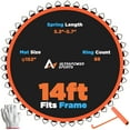 thumbnail image 1 of ULTRAPOWER SPORTS Trampoline Mat Replacement for 14 ft Frame, with 88 V-Rings 5.5" Springs, UV-Resistant, with Spring Hook and Gloves, not Include Springs, 1 of 7