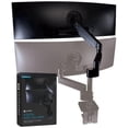 thumbnail image 1 of ULTRARM Heavy Duty Extension Arm [Accessory Only - Requires MA20P-S Single Monitor Arm for Use] Dual 49" Vertical Stacked Monitor Mount Height Adjustable - 100x100 VESA Mount, Black, MA20P-A, 1 of 8
