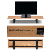 ULTRARM Moodular Wooden Monitor Stand 33.4” (85cm) Desk Organizer with Metal Slide Rails for Drawer, Tray, Laptop, Tablet, Phone & Headphones Customizable Riser