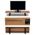 thumbnail image 1 of ULTRARM Moodular Wooden Monitor Stand 33.4” (85cm) Desk Organizer with Metal Slide Rails for Drawer, Tray, Laptop, Tablet, Phone & Headphones Customizable Riser for Organized Workspace Walnut MS85-W, 1 of 10