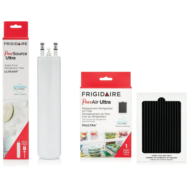FPPWFU01, PAULTRA2, and FRPFUFV2 Water and Air Filter Combo Kit with  Produce Saver White-FRIGCOMBO12