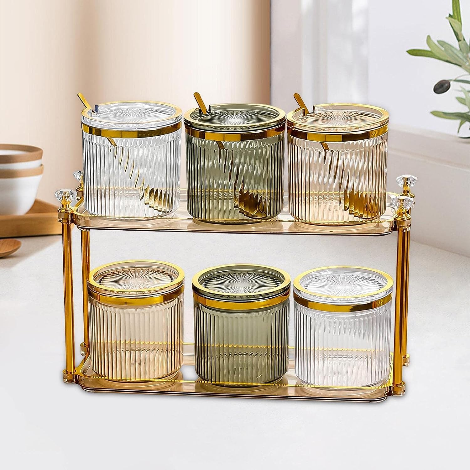 Elegant Jars for Kitchen Counter Storage Solutions