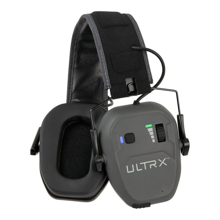 ULTRX Bionic Bluetooth Earmuffs, Nrr 22 Decibels, Gray, 0.52 lb