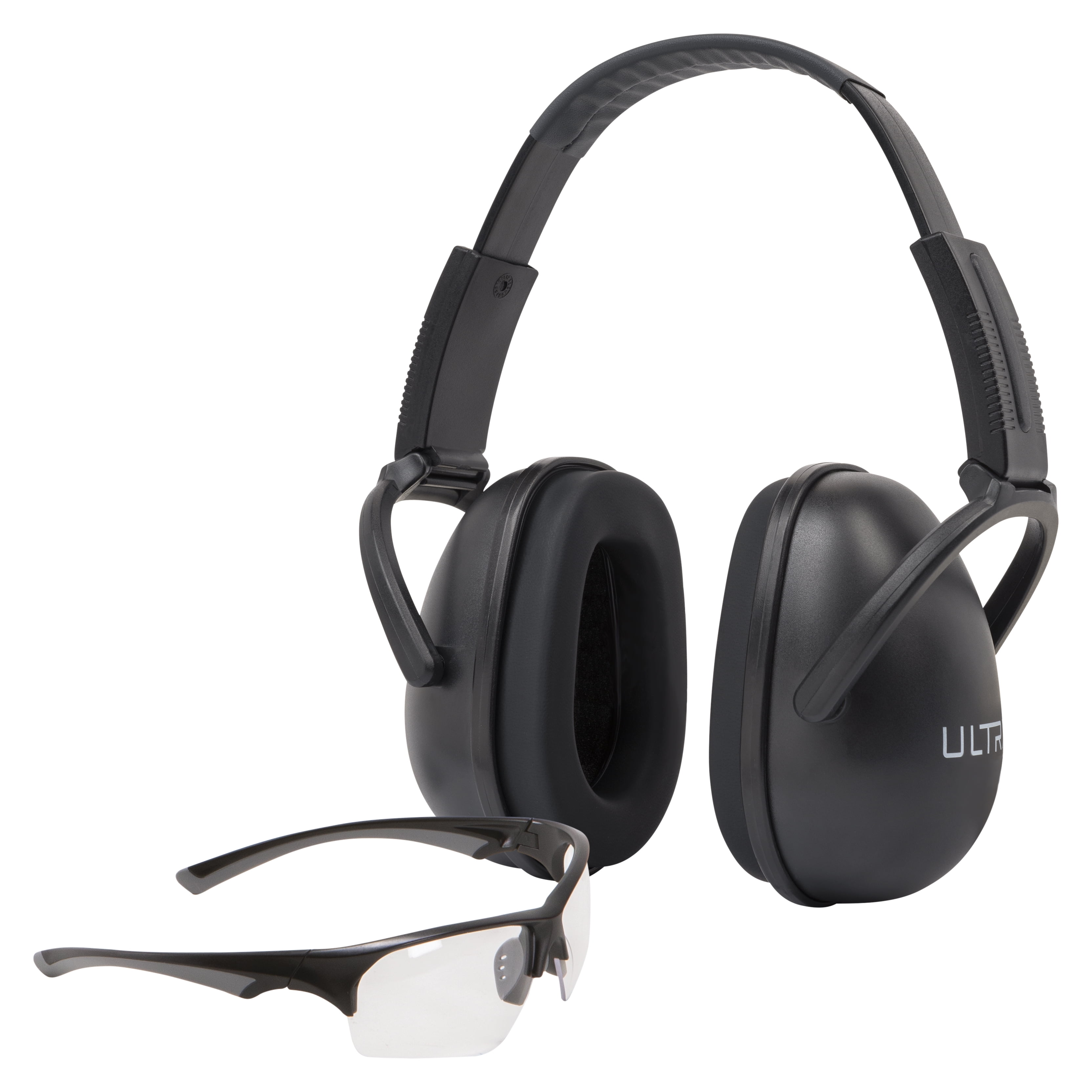 ULTRX Blocker Ear \u0026 Eye Protection Combo, Black, Adult, NRR 23 Db, Model 4158