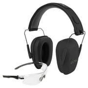 ULTRX  Shield Ear & Eye Protection Combo, Midnight Gray, Safety Eyeglasses and Earmuffs, Adult