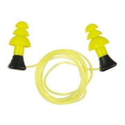 ULTRX  Tethered Silicone Ear Plugs, 3 Pair Value Pack, Yellow, Adult, Unisex, 4118, Noise Protecting