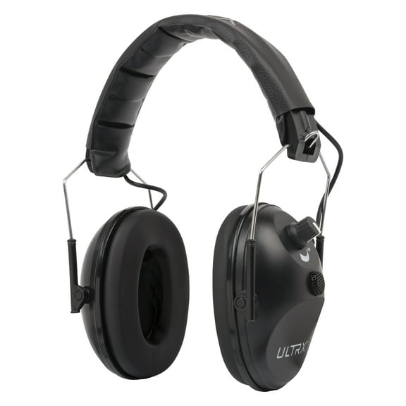 ULTRX eMuff Electronic Earmuff, Black, Adult, NRR 23 Db, Model 4114