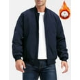 thumbnail image 1 of ULUSERN Men's Jackets-Bomber Jacket Fall Winter Warm Windbreaker Full Zip Casual Padded Coats (M,Navy Blue), 1 of 10