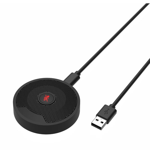 UM10 USB Conference Microphone, 360 Omnidirectional Condenser Mic for PC, Video Calls, Gaming & Online Classes - Plug and Play, 6.6ft Cable