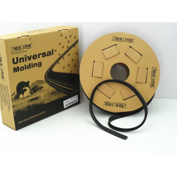 Flexline UM1913BR Windshield Auto Glass Universal Molding Flexible Trim Rubber 19mm 75ft