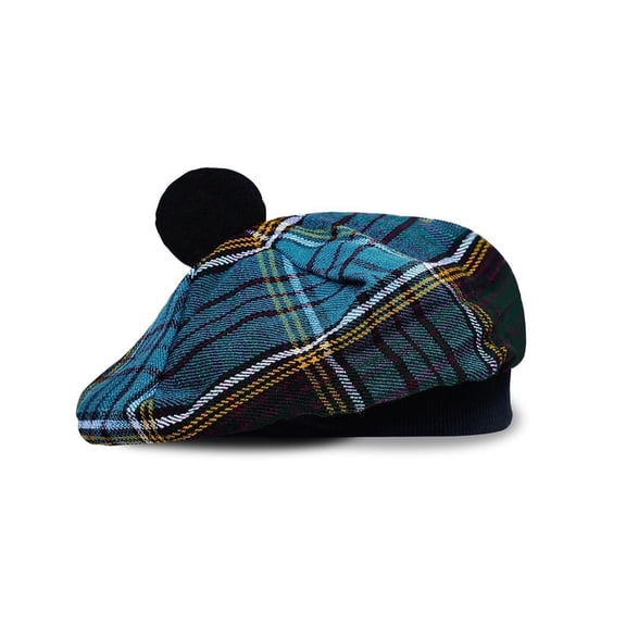 UMAM Scottish Traditional Tam o' Shatner Acrylic Wool Tammy Hat Flat Bonnet Kilt Many Tartans (Anderson 043tcp)