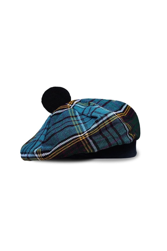 Scottish Traditional Tam o' Shatner Acrylic Wool Tammy Hat Flat Bonnet Kilt Many Tartans (Anderson 043tcp)