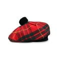 thumbnail image 1 of UMAM Scottish Traditional Tam o' Shatner Acrylic Wool Tammy Hat Flat Bonnet Kilt Many Tartans (Cameron), 1 of 1
