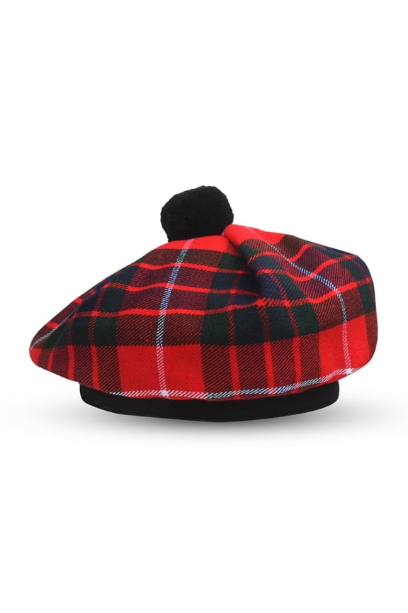 Scottish Traditional Tam o' Shatner Acrylic Wool Tammy Hat Flat Bonnet Kilt Many Tartans (Fraser 028tcp)