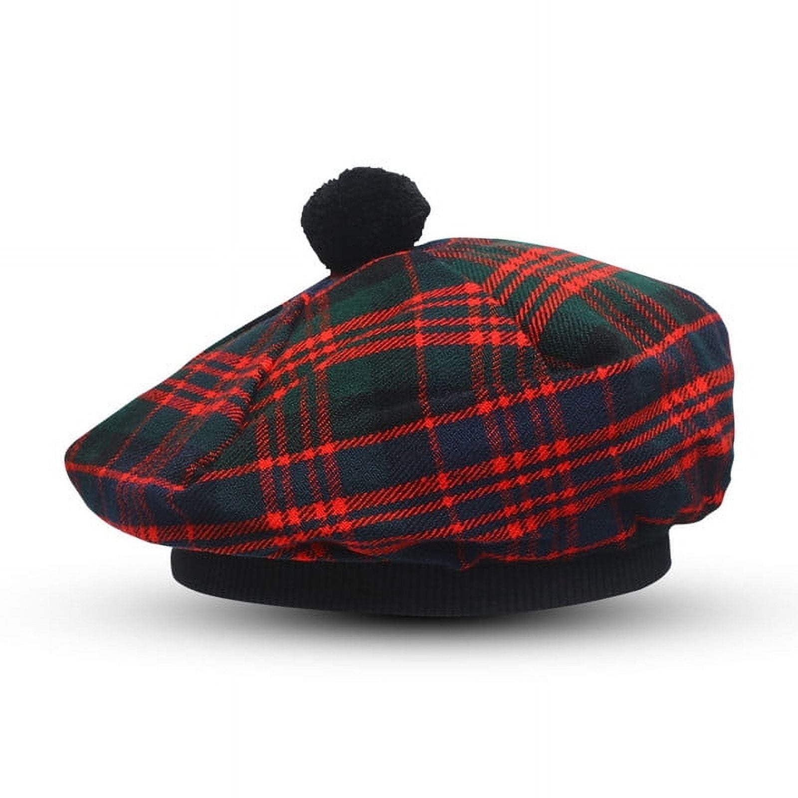Bonnet écossais Tam O' Shatner - Taille Unique, Différents Tartans, Laine Acrylique Avec Doublure Coton