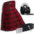 thumbnail image 1 of UMAM Tartan Kilt Set - 05 Pieces Kilt Accessories for Men, Scottish Outfit (Wallace, Belly Button Waist 40"), 1 of 4