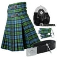 thumbnail image 1 of UMAM Tartan Kilt Set - 06 Pieces Kilt Accessories for Men, Scottish Outfit (Campbell Ancient, Belly Button Waist 40"), 1 of 4
