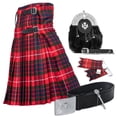 thumbnail image 1 of UMAM Tartan Kilt Set - 06 Pieces Kilt Accessories for Men, Scottish Outfit (Fraser, Belly Button Waist 44"), 1 of 4
