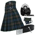 thumbnail image 1 of UMAM Tartan Kilt Set - 06 Pieces Kilt Accessories for Men, Scottish Outfit (Gunn, Belly Button Waist 30"), 1 of 4
