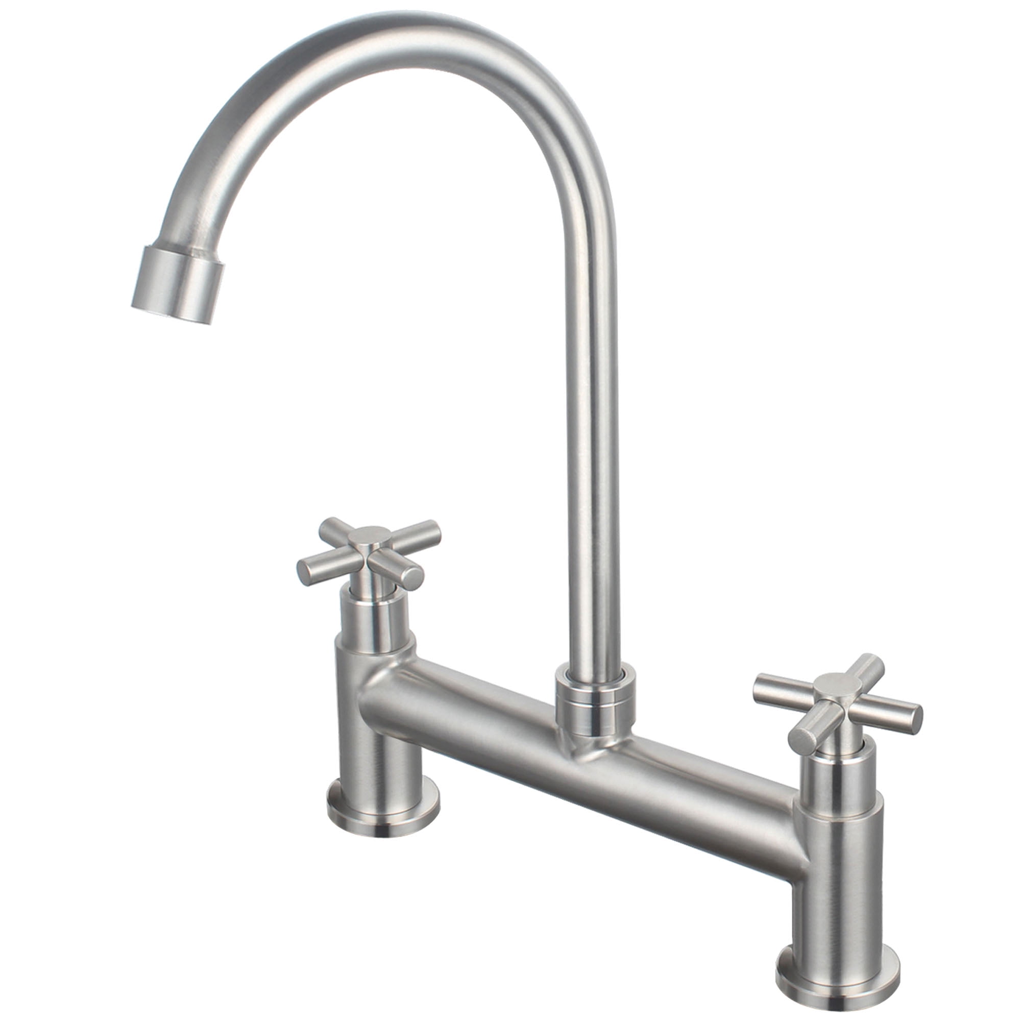 UMANYI Kitchen Faucet Deck Mount 8" Spread 2 Hole Double Handle Utility