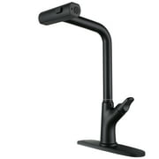 UMANYI Matte Black Kitchen Faucet with Pull Down Sprayer Single Handle Waterfall Bar RV Commercial Utility Sink Faucet