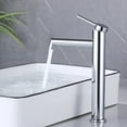 thumbnail image 1 of UMANYI Tall Bathroom Vessel Sink Faucets in Chrome with Lines Single Hole Single Handle Stainless Steel Vanity Vessel Faucet for Sink 1 Hole, 1 of 6