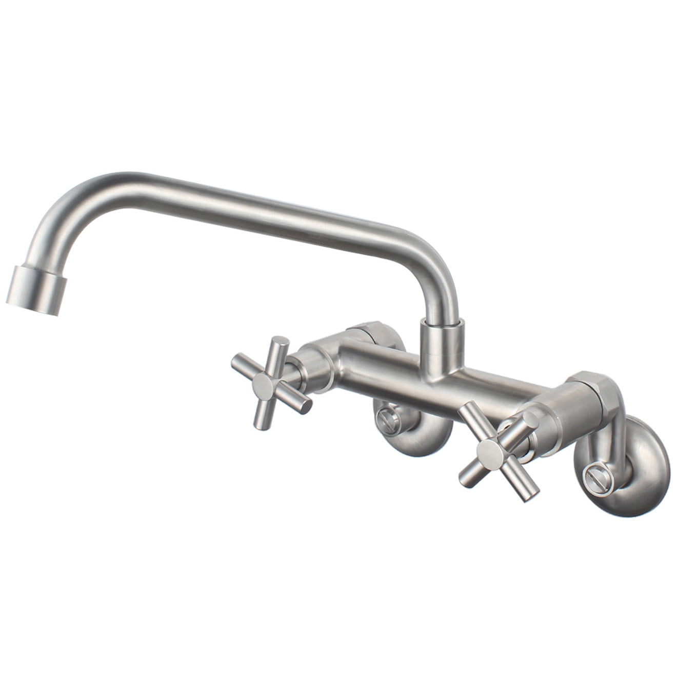 UMANYI Wall Mount Kitchen Faucet for Restaurant 2 Handle Adjustable