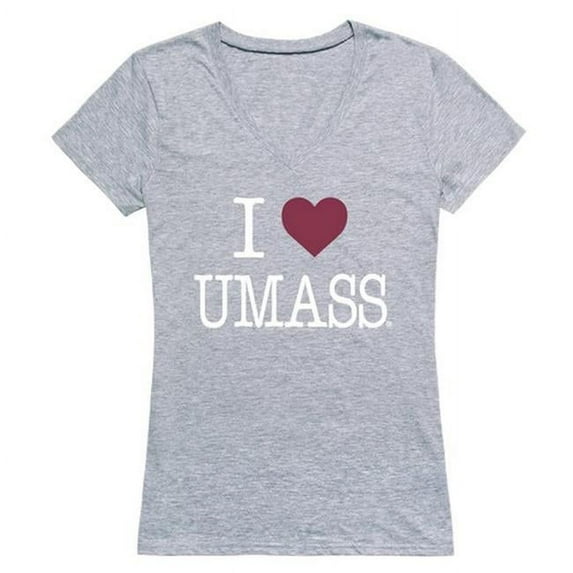 UMASS I Love Women T-Shirt, Heather Grey - Large