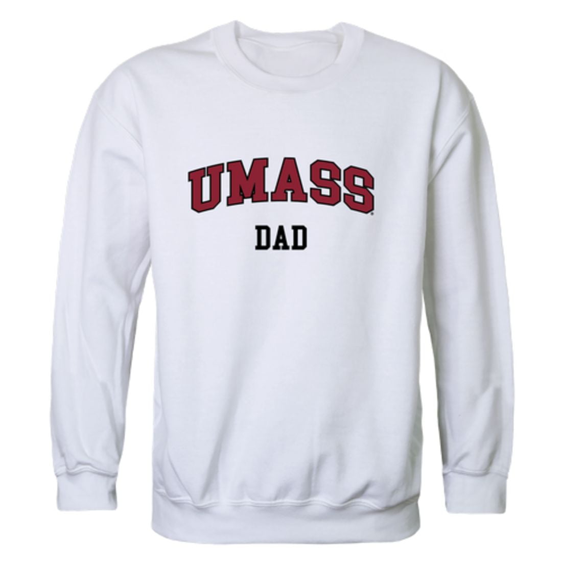 UMASS University of Massachusetts Amherst Minuteman Dad Fleece Crewneck  Pullover Sweatshirt Heather Grey Large 