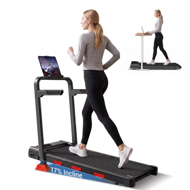 Absorb Banner UMAY Under Desk Walking Pad & Home Folding Treadmill, Adjustable 17% ...