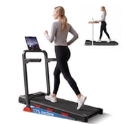 UMAY Under Desk Walking Pad & Home Folding Treadmill, Adjustable 17% Incline,6.2MPH, 2.5HP Quiet Motor, 300 Lbs Capacity, Shock Absorption, HD Display