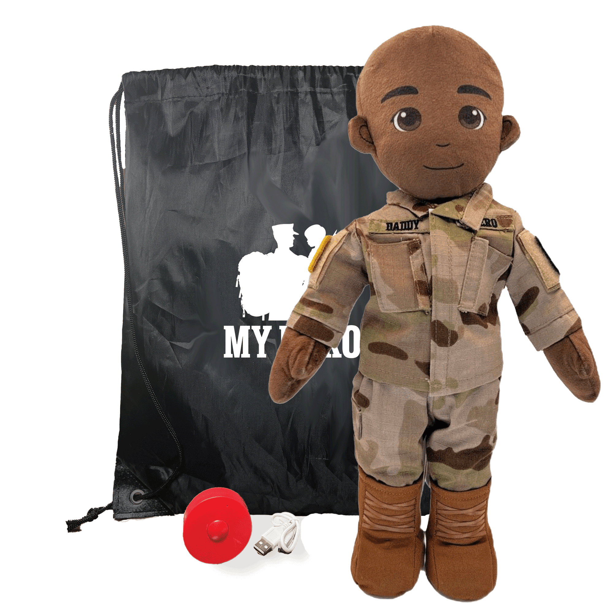 Customizable Recordable My Hero Soldier: Plush Army Daddy Doll
