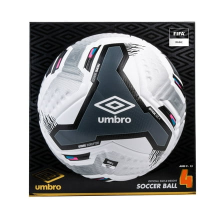 Umbro Disruptor Size 4 Soccer Ball for Ages 8-12 Years Old, FIFA Basic Approved