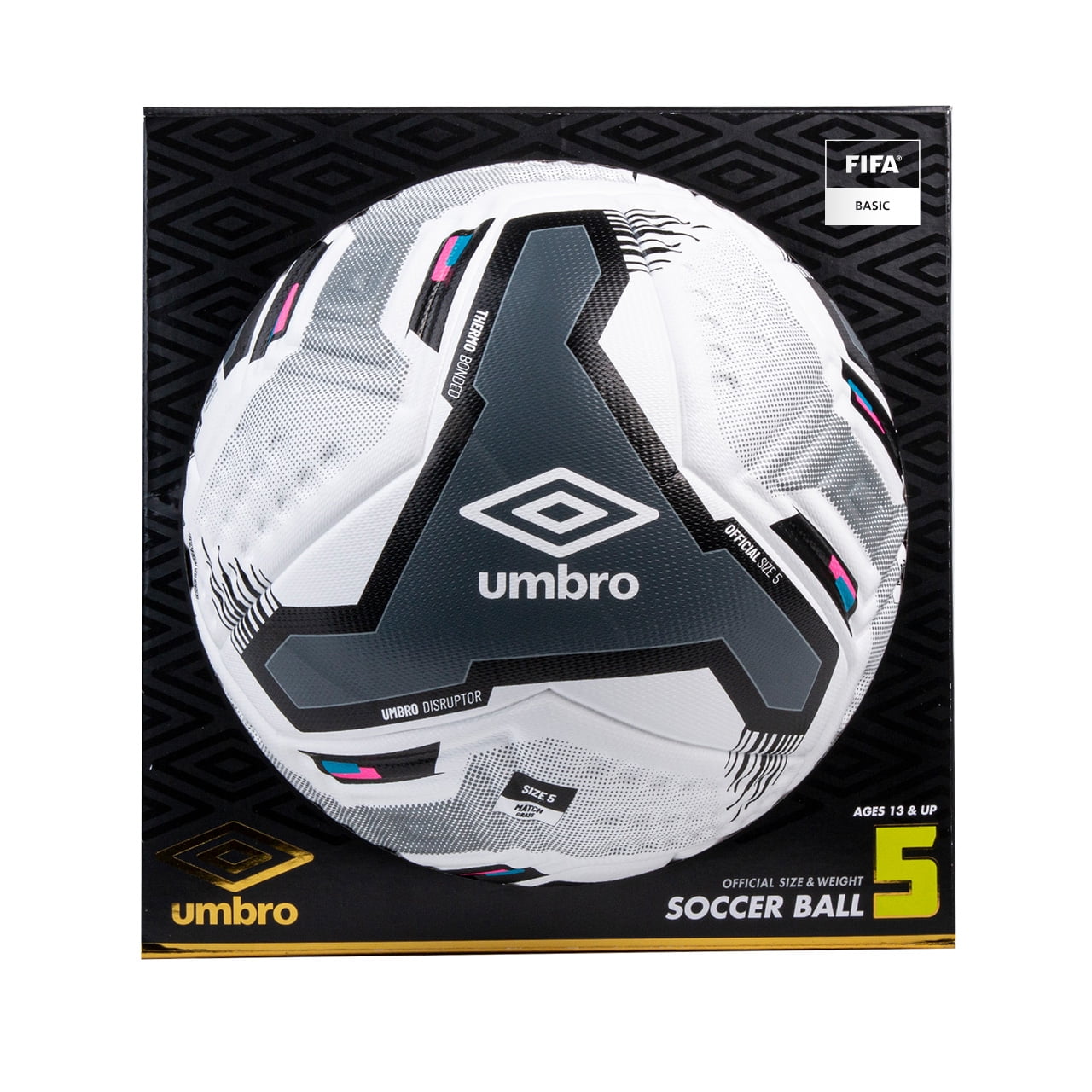Umbro Disruptor Size 5 Soccer Ball for Ages 13 Years and up, FIFA