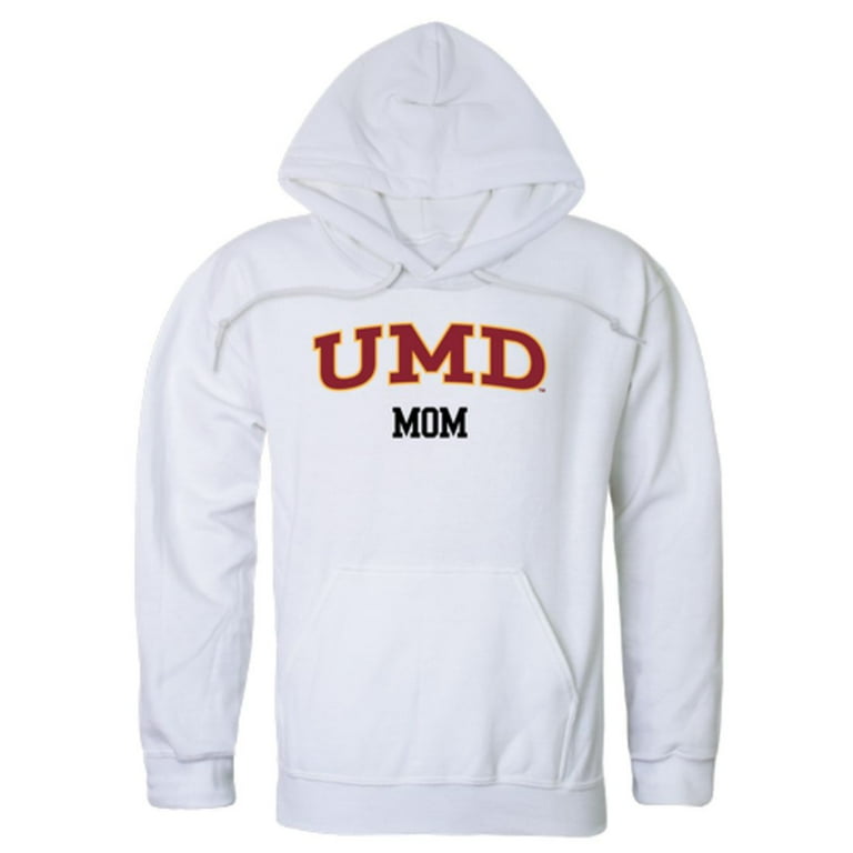 UMD University of Minnesota Duluth Bulldogs Mom Fleece Hoodie Sweatshirts White X Large