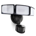thumbnail image 1 of UME 4500LM LED Security Lights Motion Sensor Light Outdoor, 5000K Daylight, IP65 Waterproof, Dusk to Dawn, 3 Head Motion Detected Flood Light for Garage, Yard, Porch (Black), 1 of 9