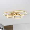 thumbnail image 1 of UMEILUCE 5 Lights Modern LED Dimmable Gold Rings Semi-Flush Mount for Dining Living Room,L41.3 Inch, 1 of 7