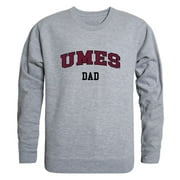 UMES University of Maryland Eastern Shore Hawks Dad Fleece Crewneck Pullover Sweatshirt Heather Grey Small