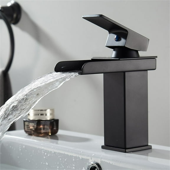 UMEXUS 11T4 Brass Matte Black 4.1" Bathroom Sink Faucet