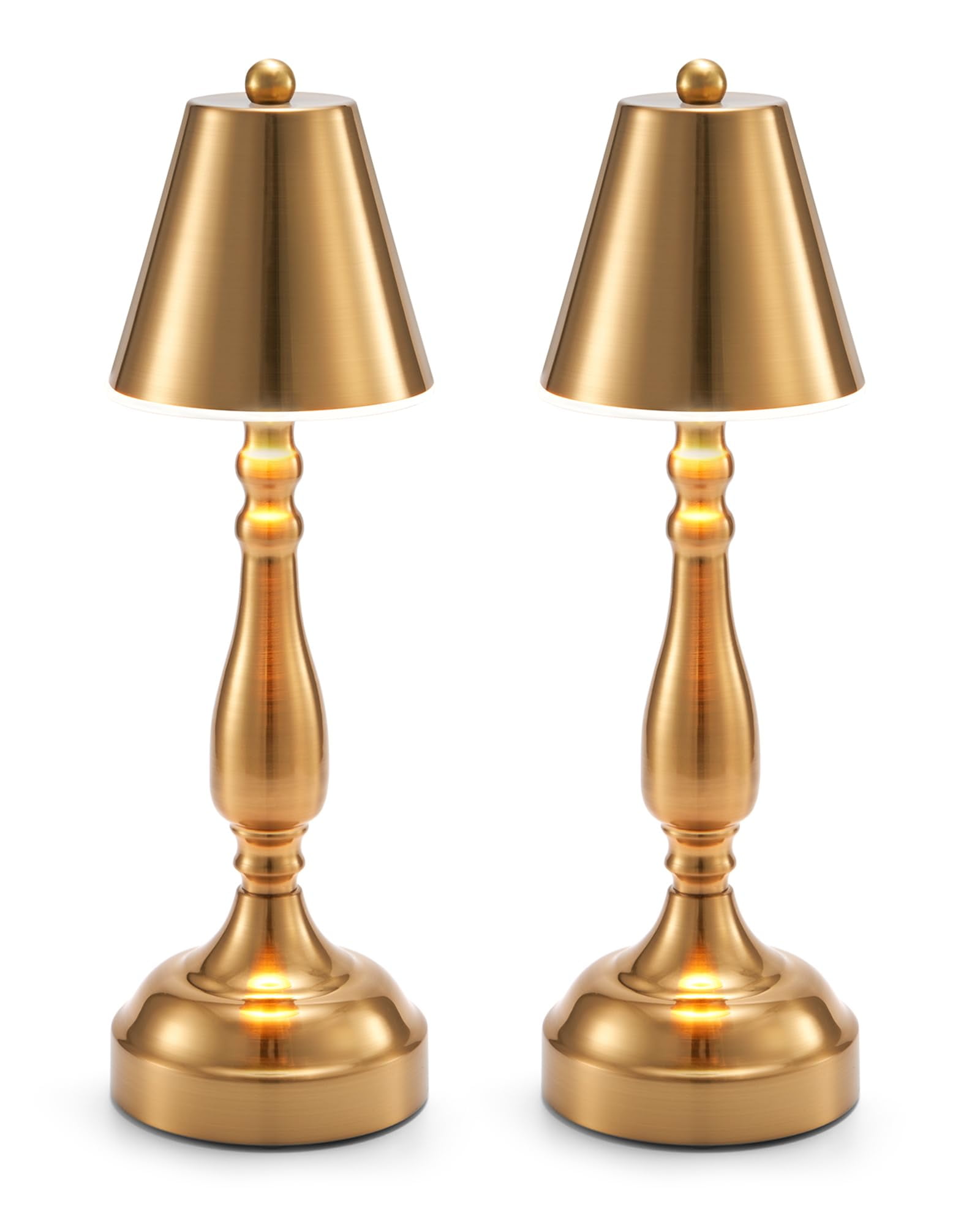 UMEXUS Cordless Table Lamps (Set Of 2) – Rechargeable 5200mAh, Touch Dimming, LED, Portable For Desk/Bedside